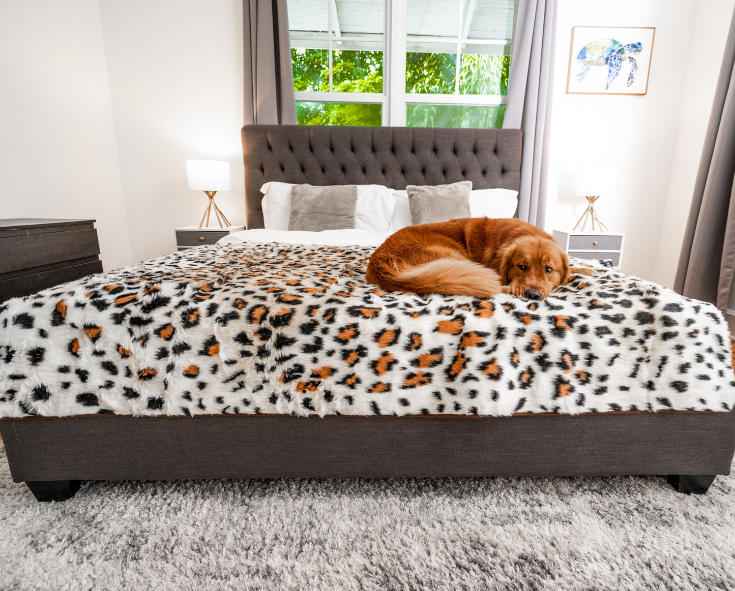 PupProtector™ Waterproof Throw Blanket - Cheetah Faux Print