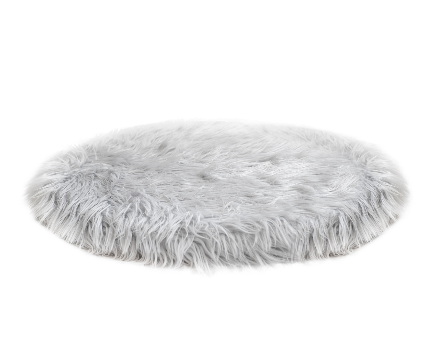PupRug™ Mini Faux Fur Orthopedic Dog Bed Cover - Grey (Bed Not Included)