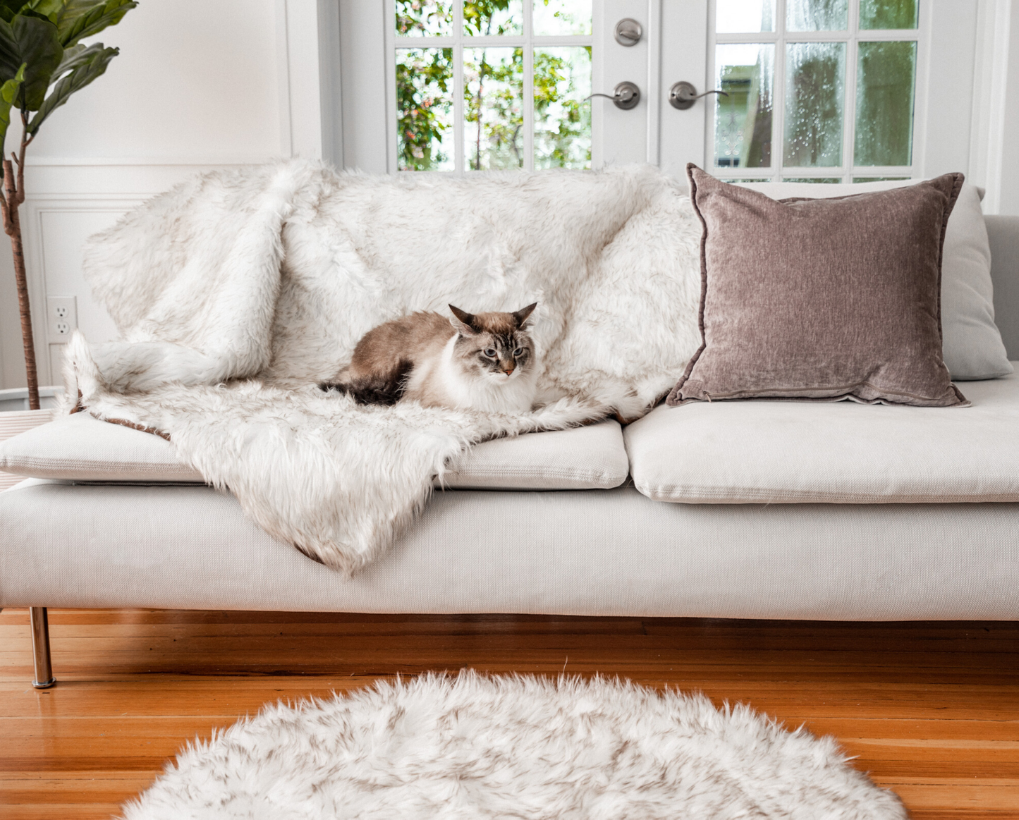 CatNap™ Bundle - Orthopedic Bed, White + Matching Waterproof Blanket