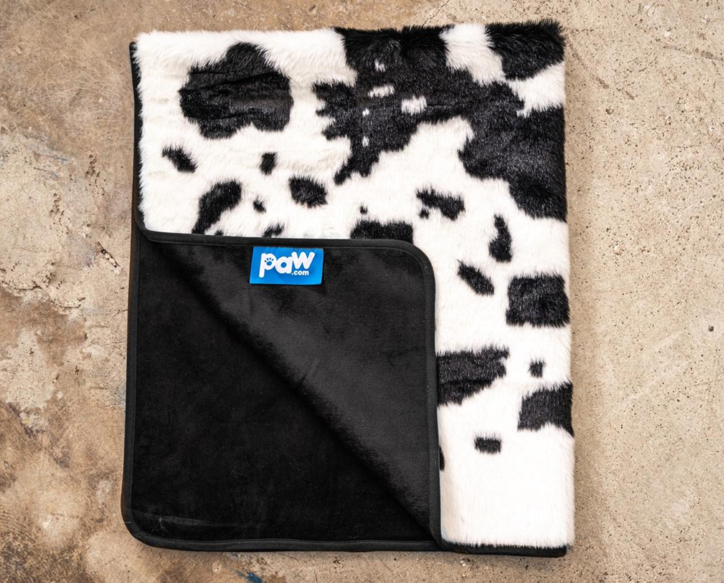 PupProtector™ Waterproof Throw Blanket - Black Faux Cowhide