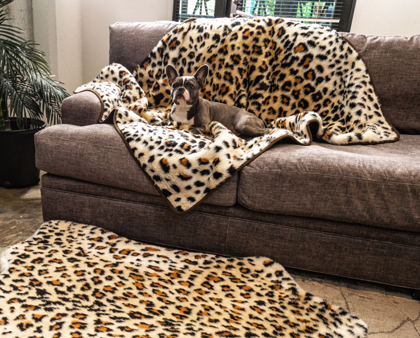 PupProtector™ Waterproof Throw Blanket - Cheetah Faux Print