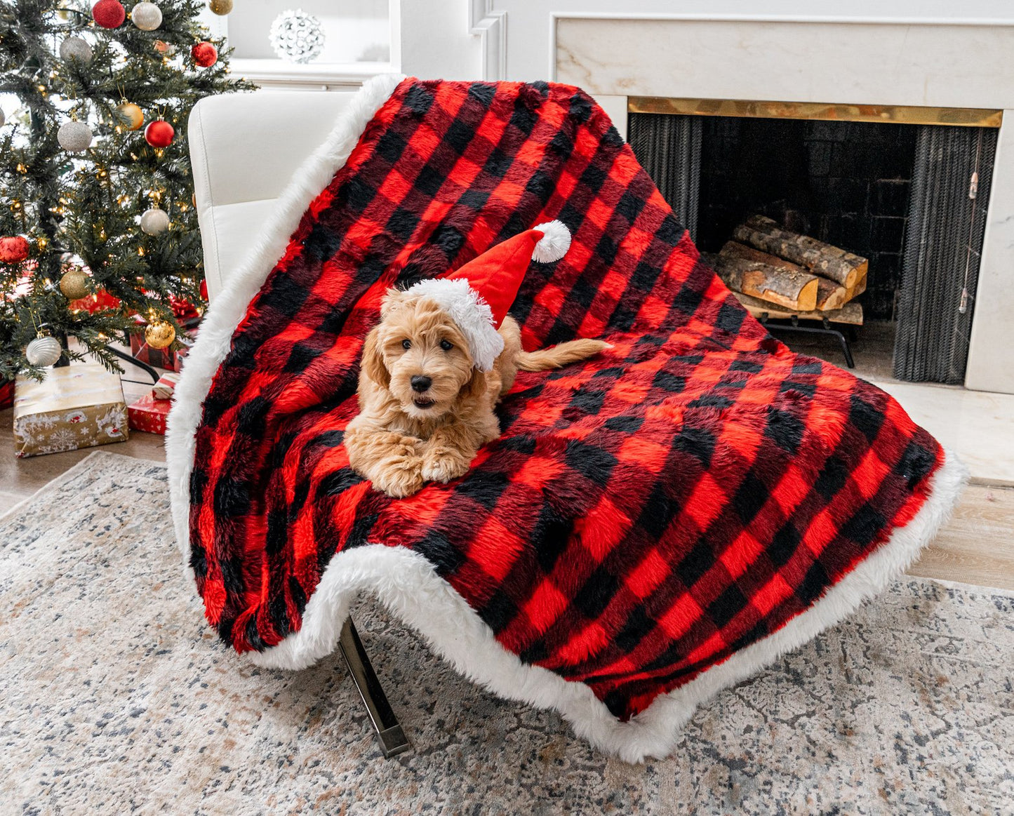 PupProtector™ Waterproof Throw Blanket - Winter Plaid