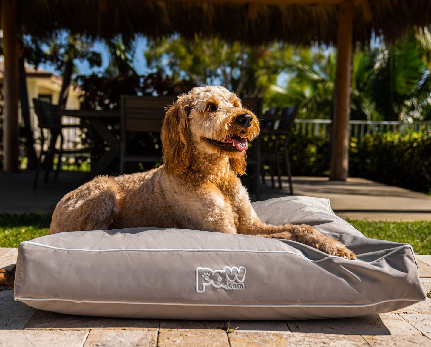 PupLounge™ All-Season Indoor/Outdoor Memory Foam Bed - Grey
