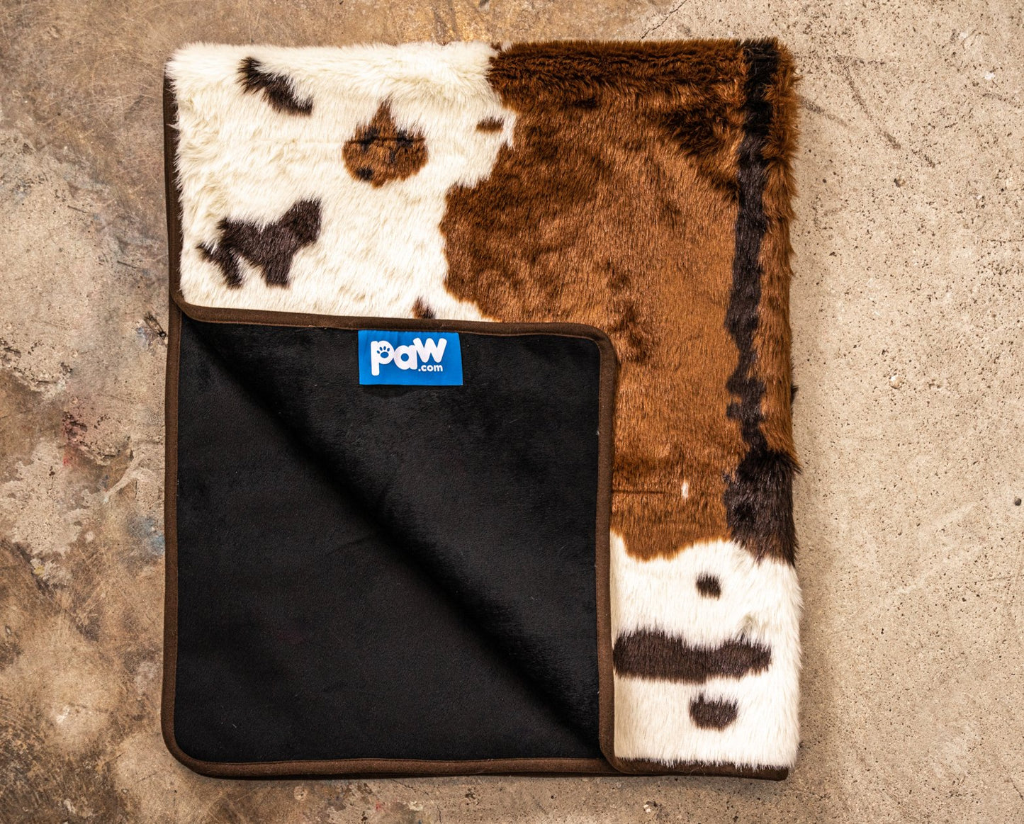PupProtector™ Waterproof Throw Blanket - Brown Faux Cowhide