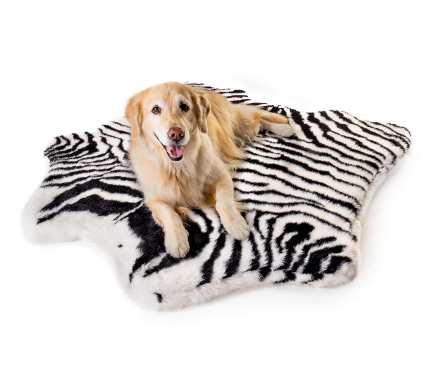 PupRug™ Animal Print Memory Foam Dog Bed - Zebra Faux Print