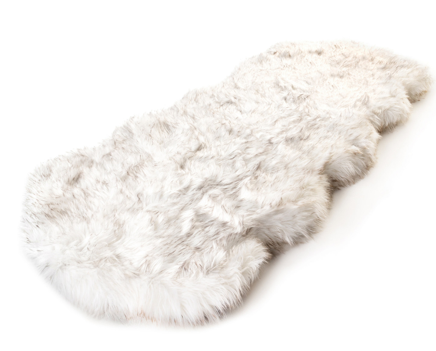 PupRug™ Runner Faux Fur Memory Foam Dog Bed - Curve White