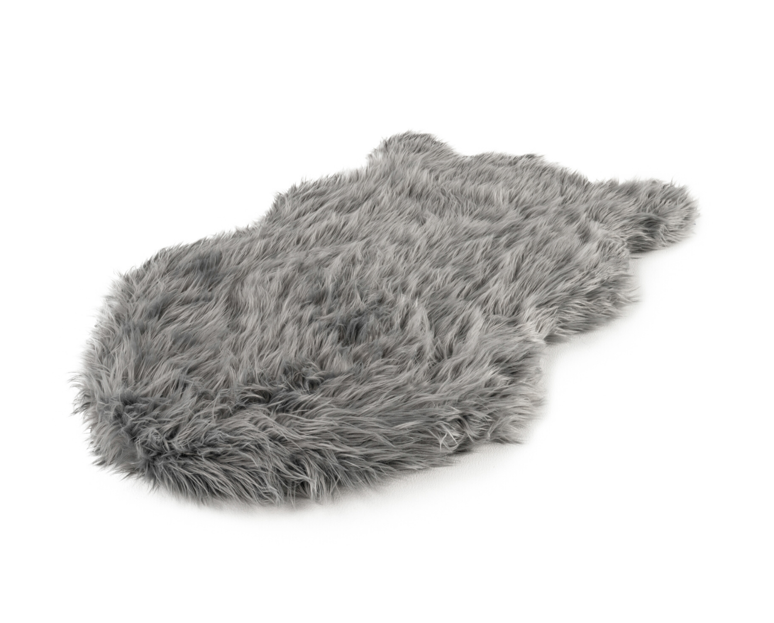 PupRug™ Faux Fur Orthopedic Dog Bed Cover - Curve Charcoal Grey (Bed Not Included)