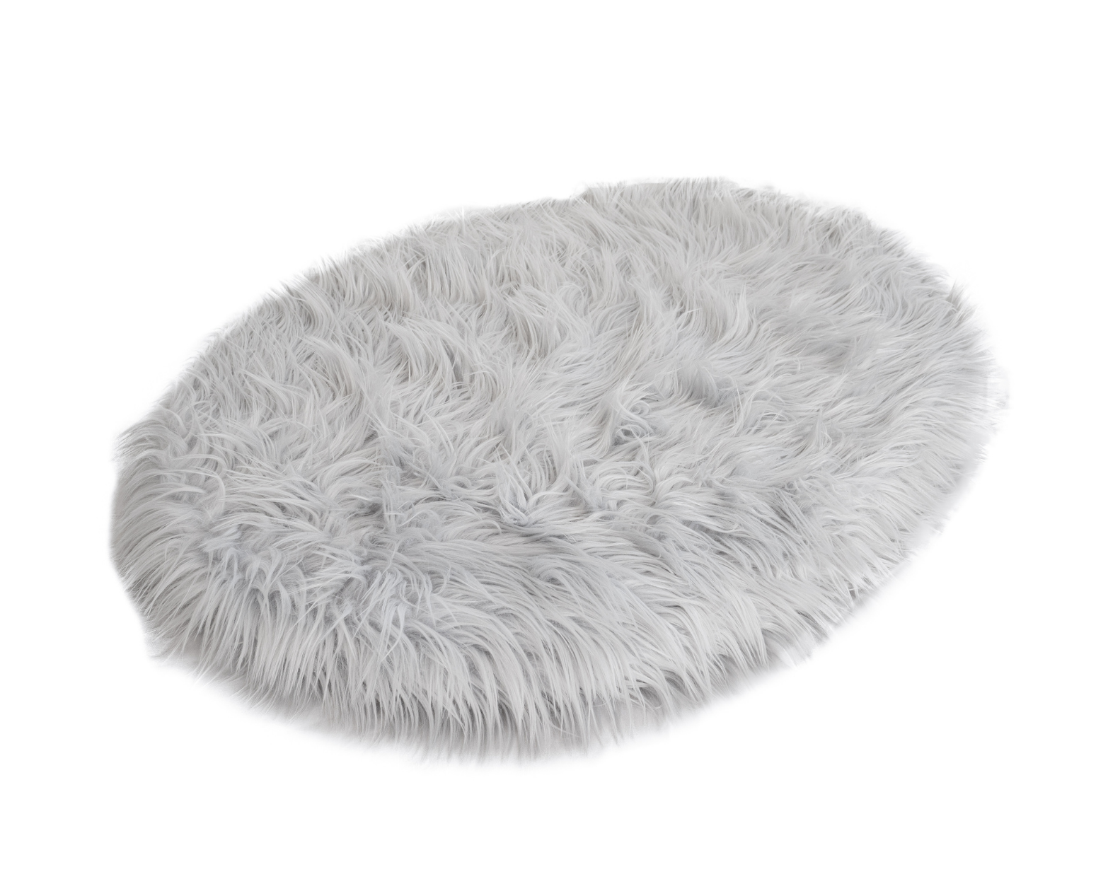 PupRug™ Mini Faux Fur Orthopedic Dog Bed Cover - Grey (Bed Not Included)