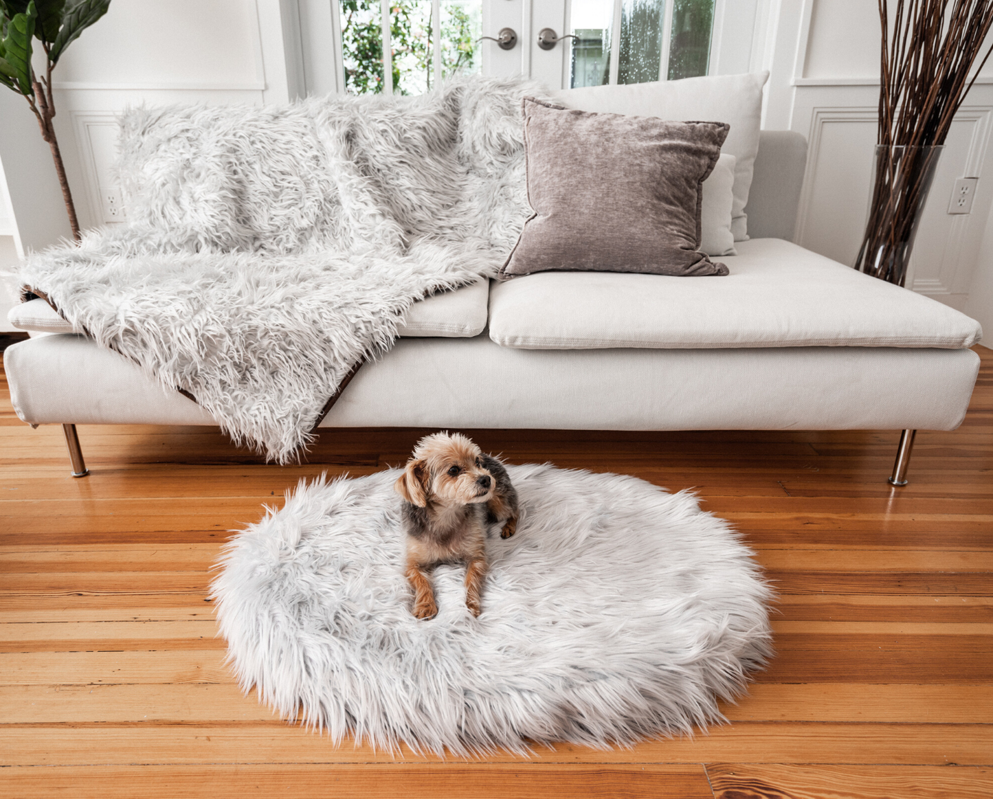 PupRug™ Mini Bundle - Orthopedic Bed, Grey + Matching Waterproof Blanket
