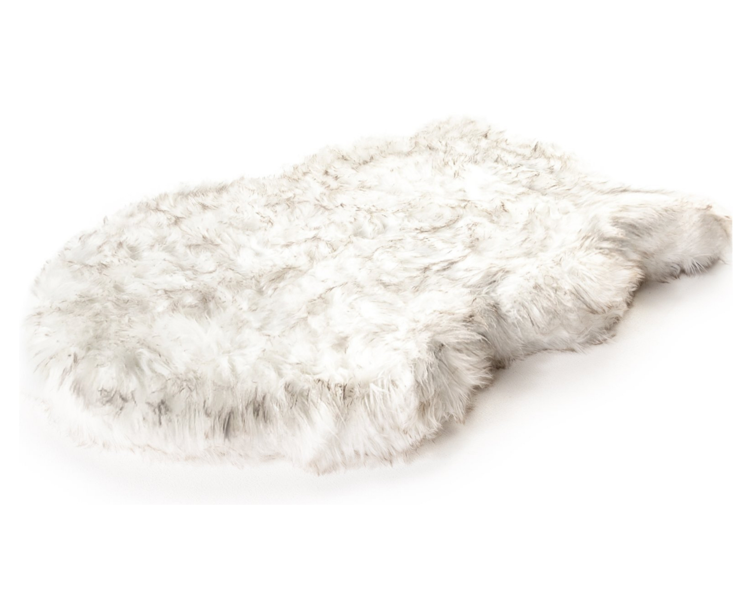 PupRug™ Faux Fur Orthopedic Dog Bed - Curve White