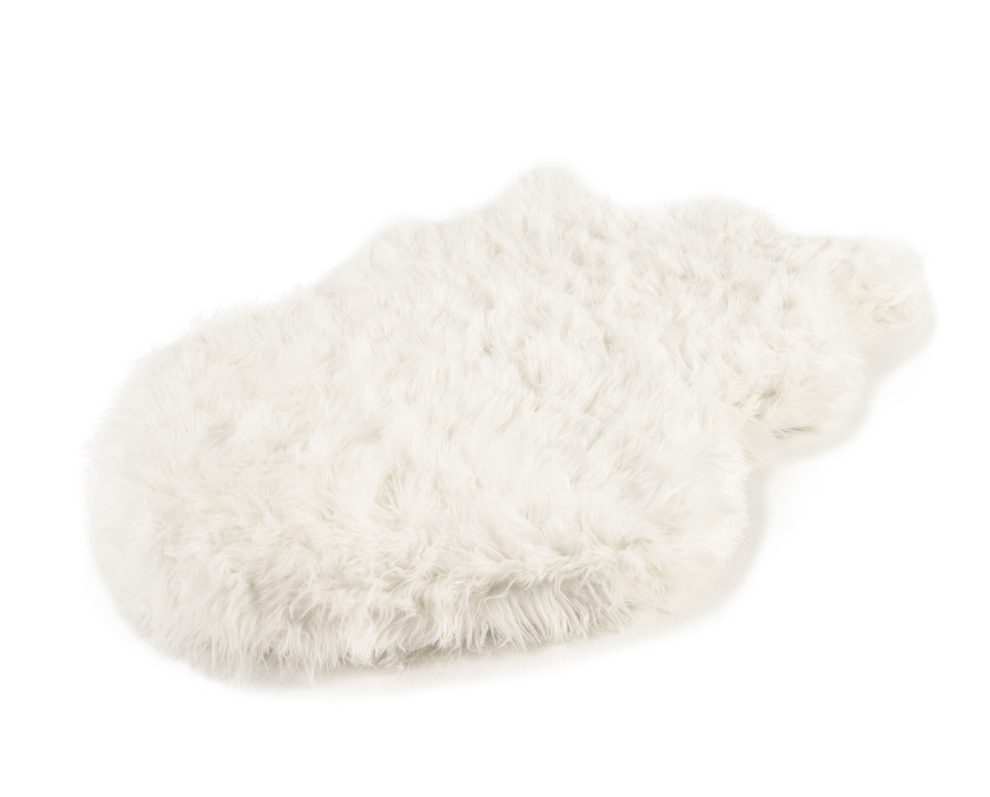 PupRug™ Faux Fur Orthopedic Dog Bed - Curve Polar White