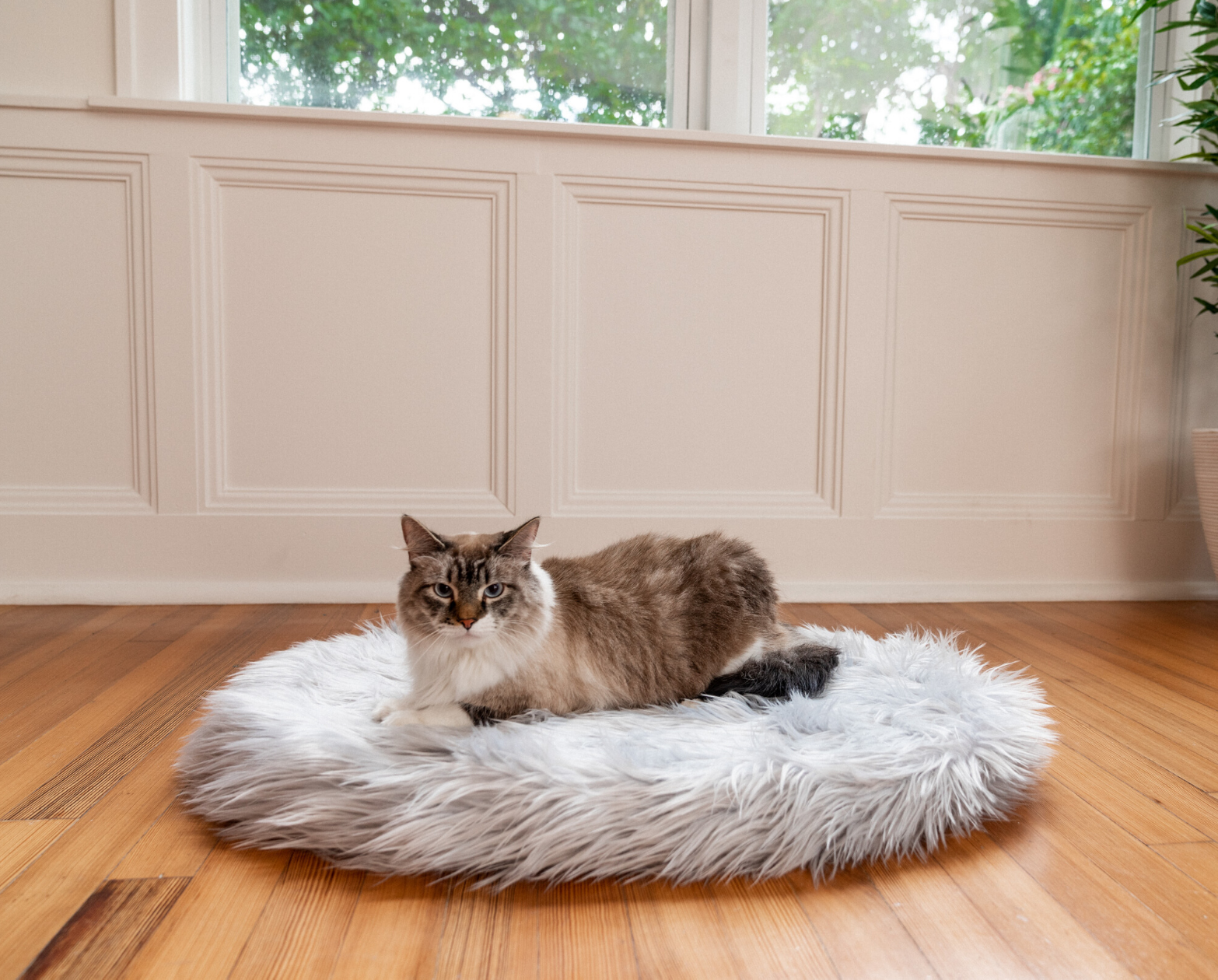 CatNap™ Faux Fur Orthopedic Bed - Grey