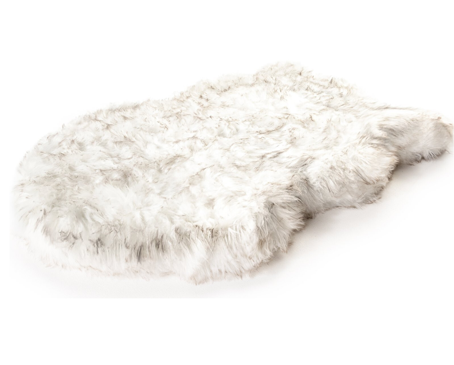 PupRug™ Faux Fur Orthopedic Dog Bed Cover - Curve White (Bed Not Included)